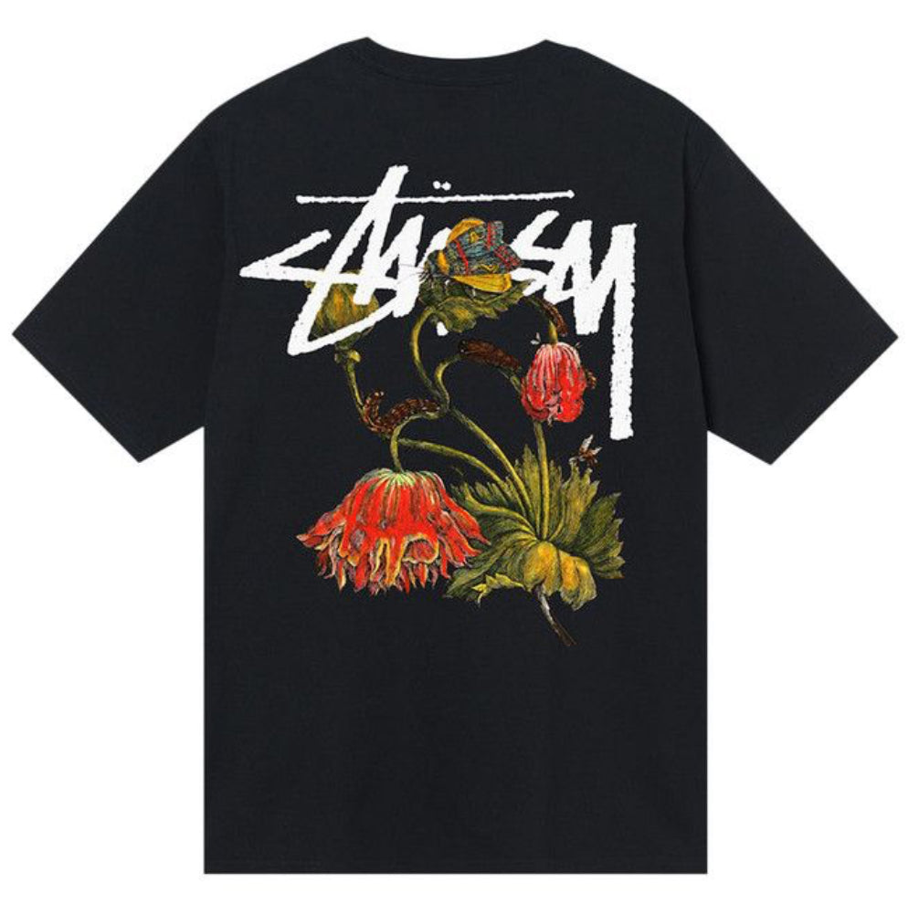 T-Shirt Stüssy Withered Flower Black
