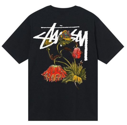 T-Shirt Stüssy Withered Flower Black