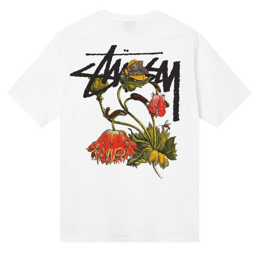 T-Shirt Stüssy Withered Flower White